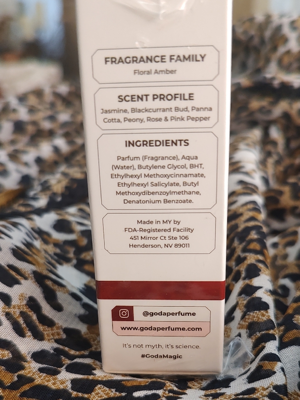 Goda (GODA) Pheromone Infused Perfume in White Box with Red Accent - Picture 2 of 4